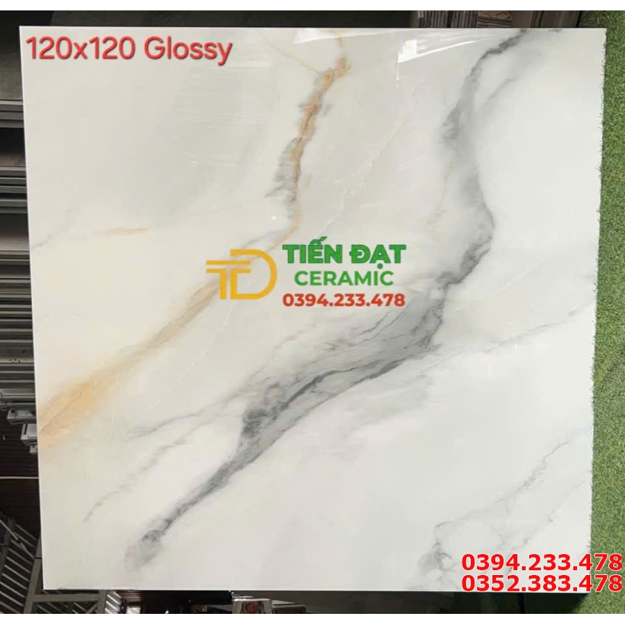 Gạch Khổ Lớn 120x120 Trắng Đen Vàng Ốp Lát Biệt Thự