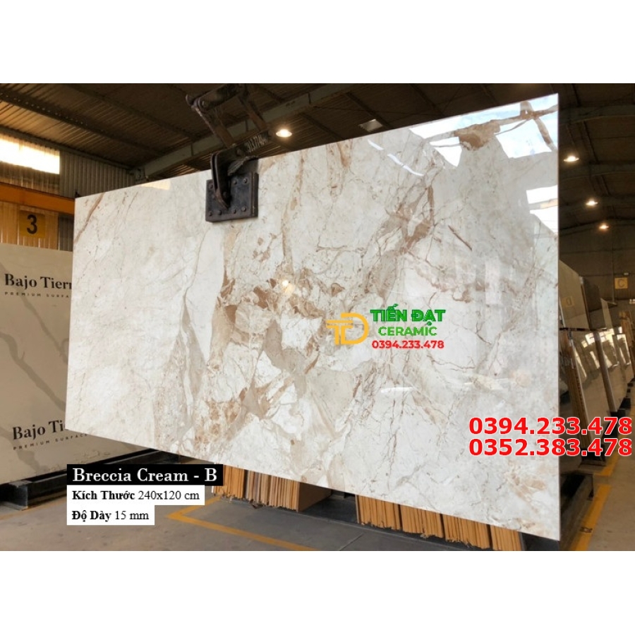 Gạch Khổ Lớn 120x240 Ốp Lát Biệt Thự Breccia Cream B