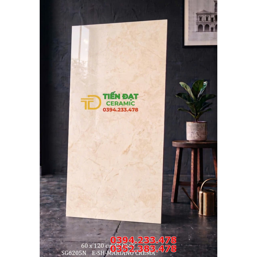 Gạch Khổ Lớn 60x120 Vân Vàng Phong Thủy Ốp Lát