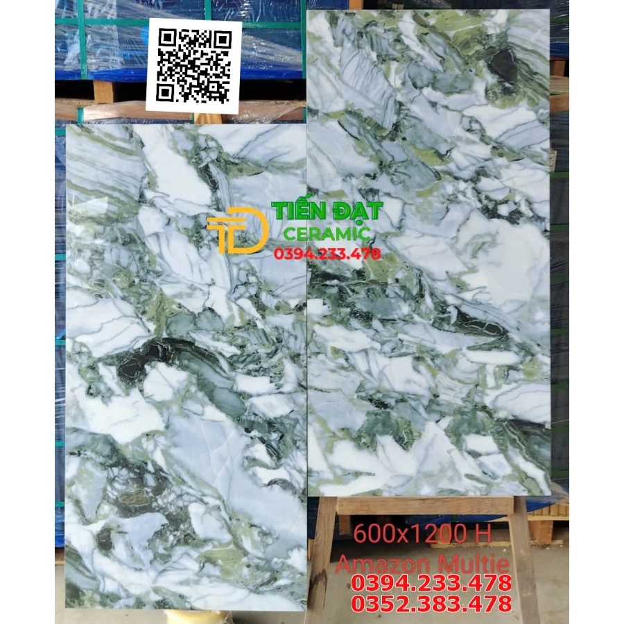 Gạch Khổ Lớn 60x120 Xanh Đá Trắng Lát Biệt Thự