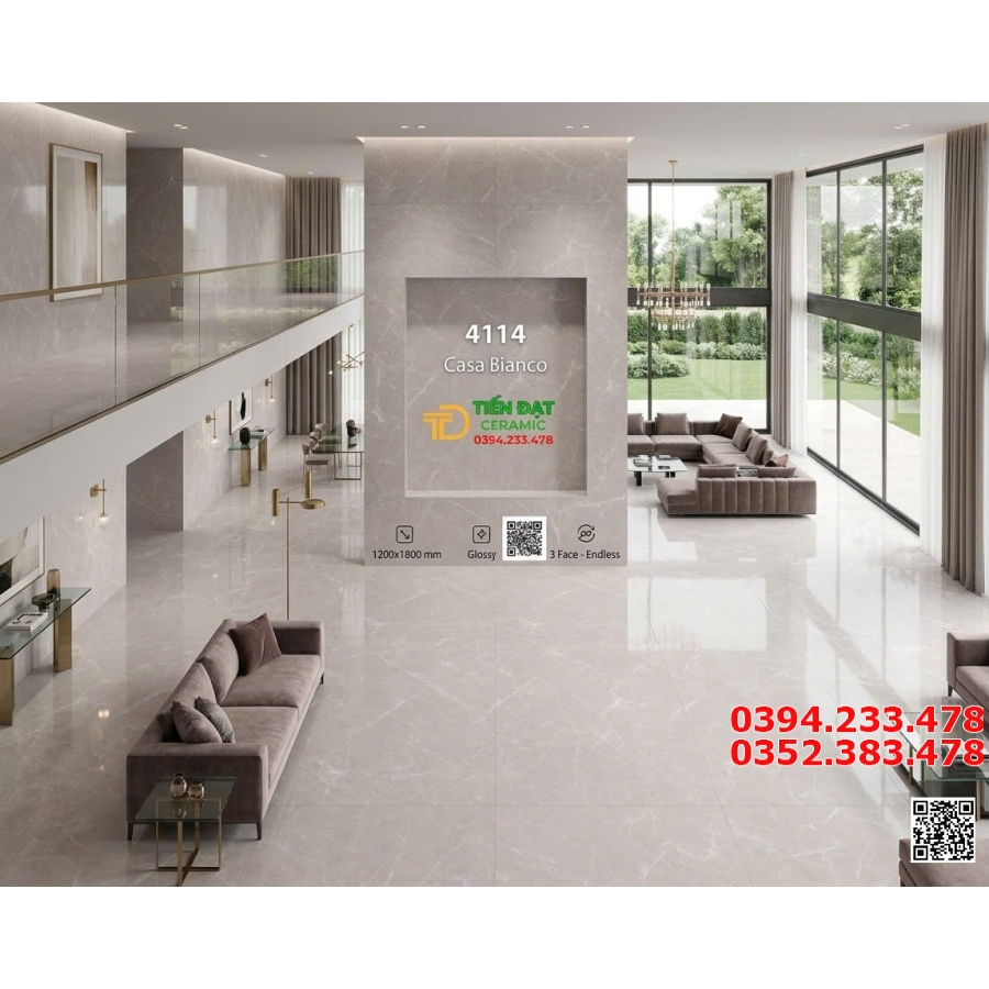 Gạch Khổ Lớn Ấn Độ 120x180 Ốp Lát Phòng Khách 