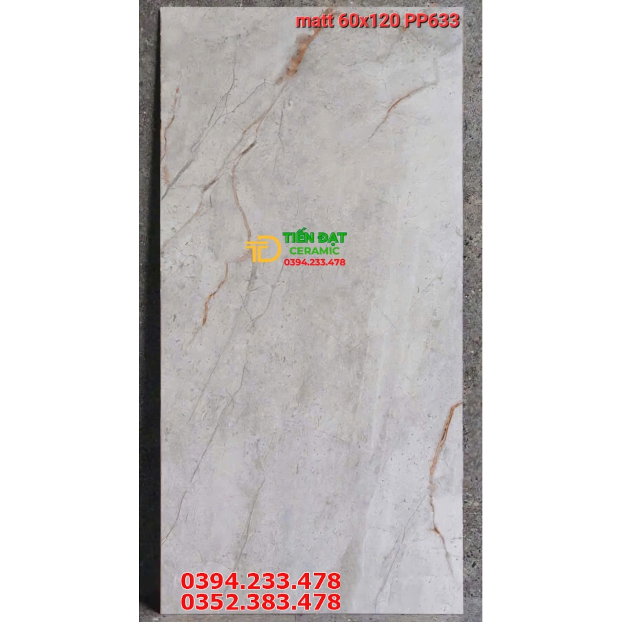 Gạch Khổ Lớn Cao Cấp 60x120 Đá Mờ Hiệu Ứng Carving