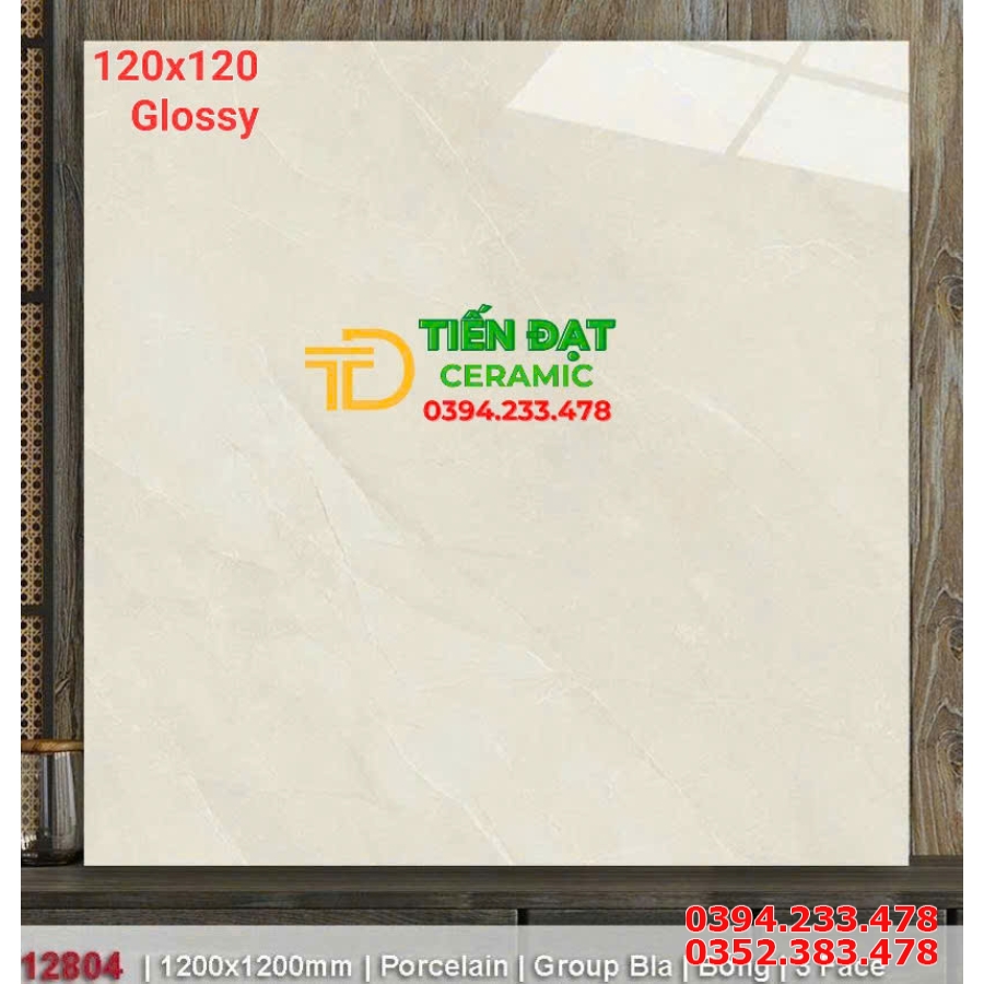 Gạch Khổ Lớn Catalan 120x120 Vân Vàng Kem Lát nền