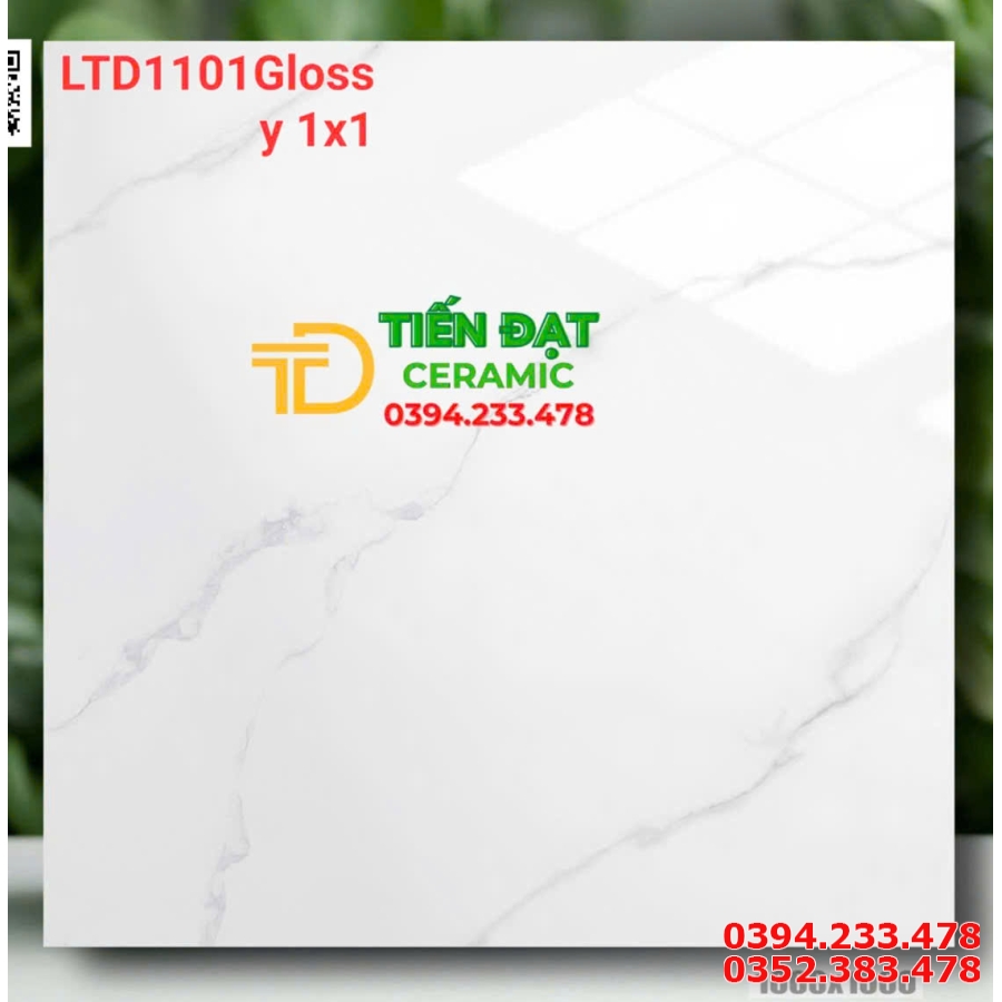 Gạch Khổ Lớn Prime 100x100 Trắng Vân Ốp Lát Mẫu Mới 