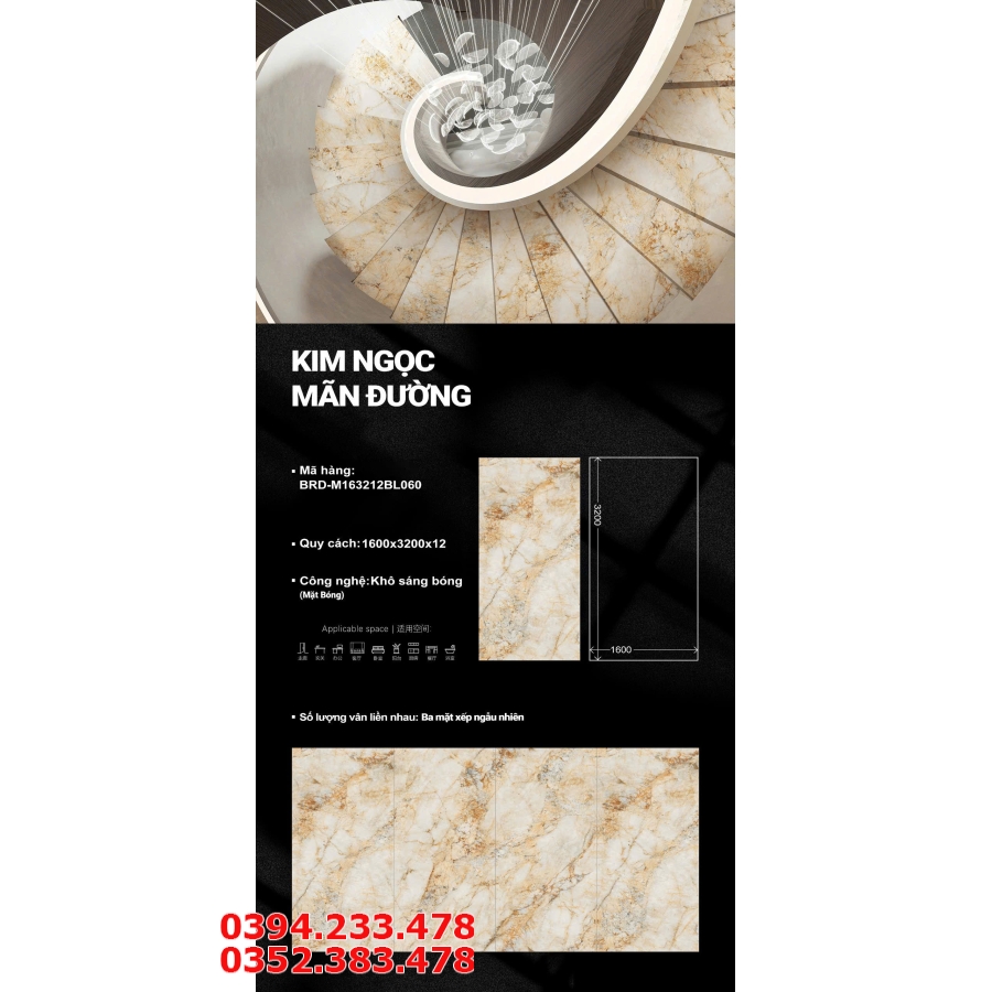 Gạch Khổ Lớn TQ 160x320 Ốp Lát Biệt Thự Cao Cấp