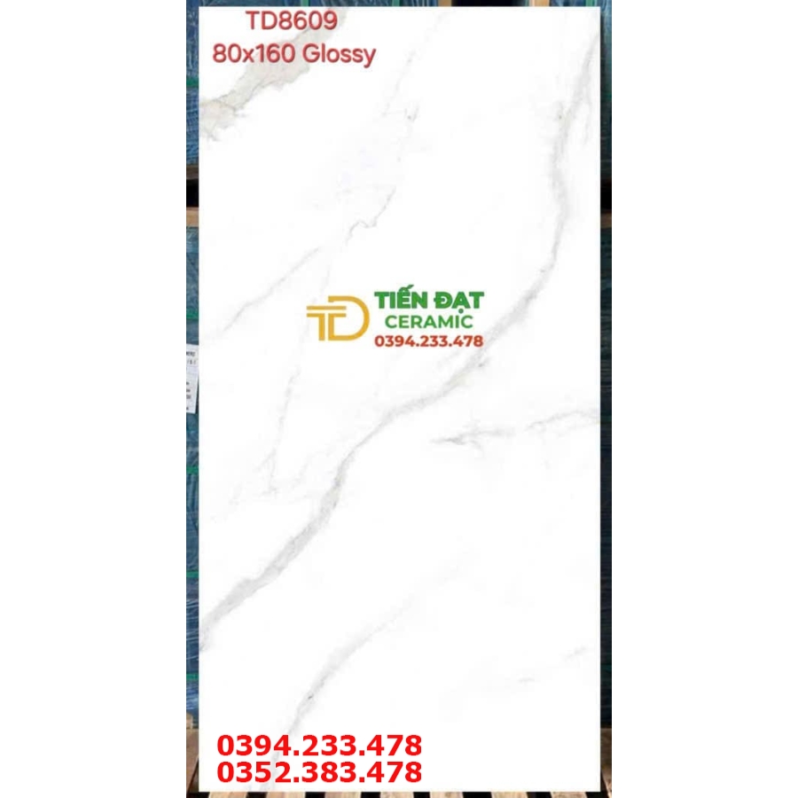 Gạch Khổ To 80x160 Trắng Vân Khói Ốp Tường