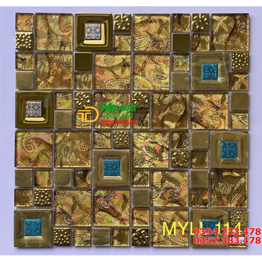 Mosaic Bóng Kính 30x30 Tang Trí Quán Bar Karaoke