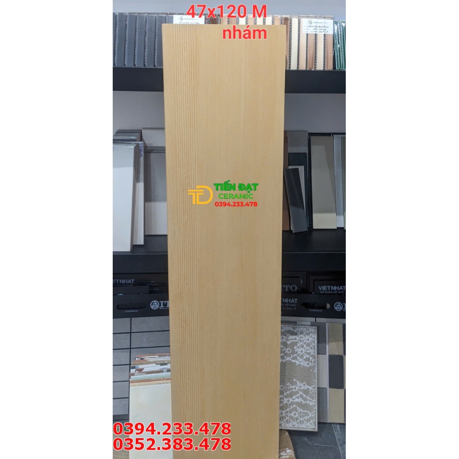 Gạch Lát Cầu Thang 47x120 Vân Vàng Giả Gỗ TQ