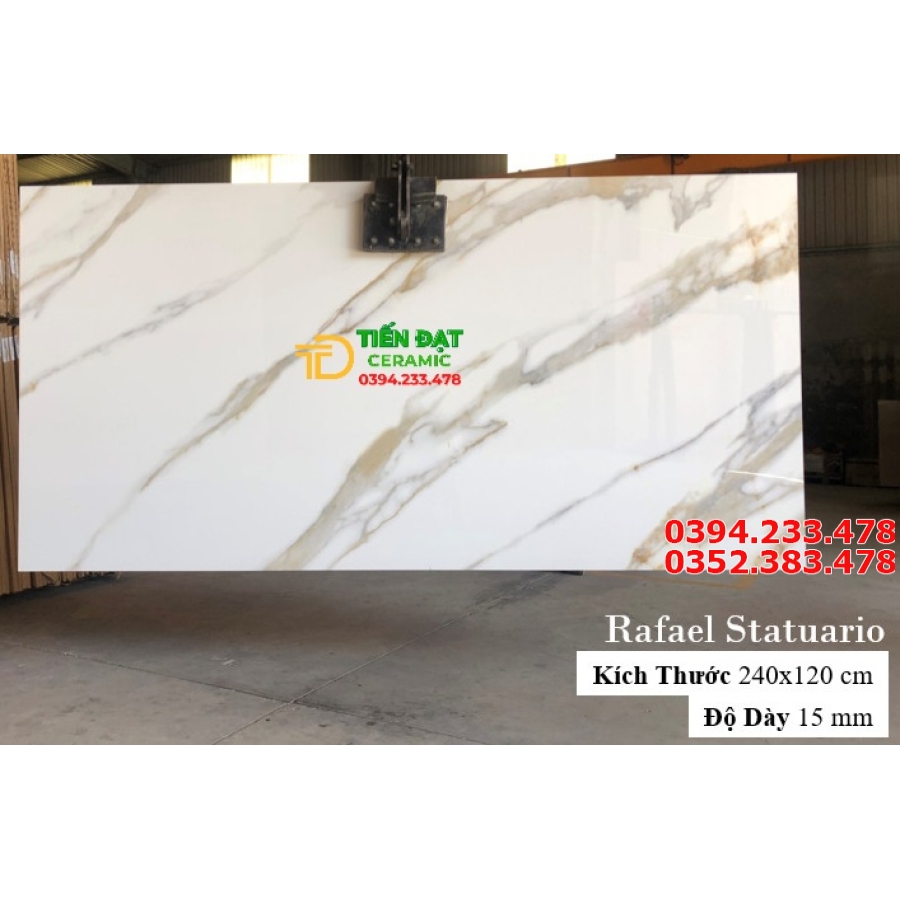 Kho Gạch Khổ Lớn 120x240 Vân Vàng Nhạt Giả Đá 