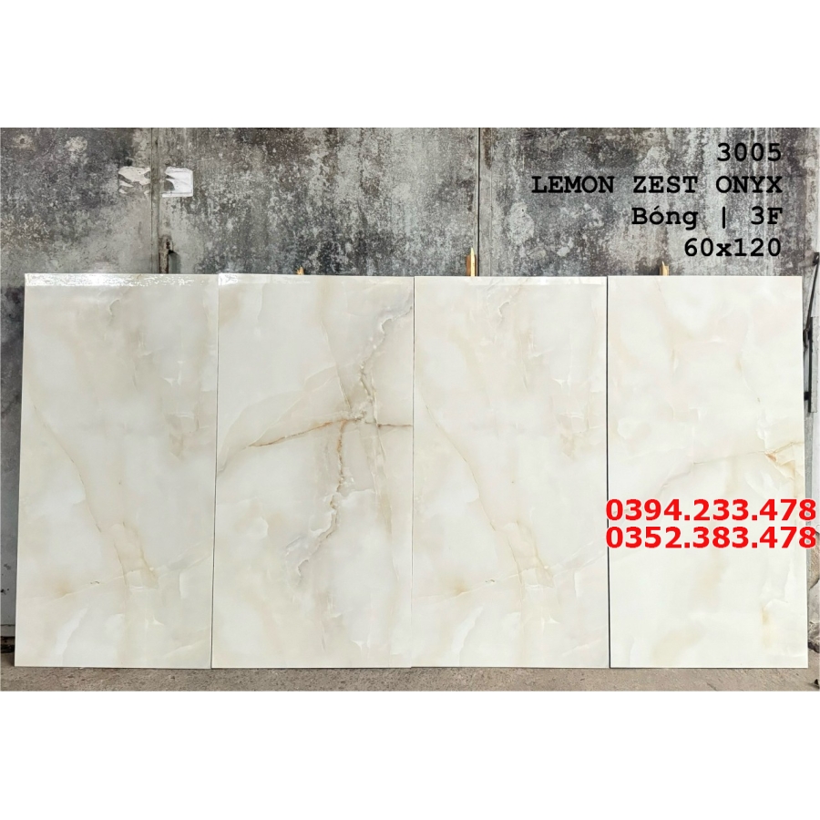 Gạch Nhập Khẩu 60x120 Trắng Vân Mây Ốp Tường