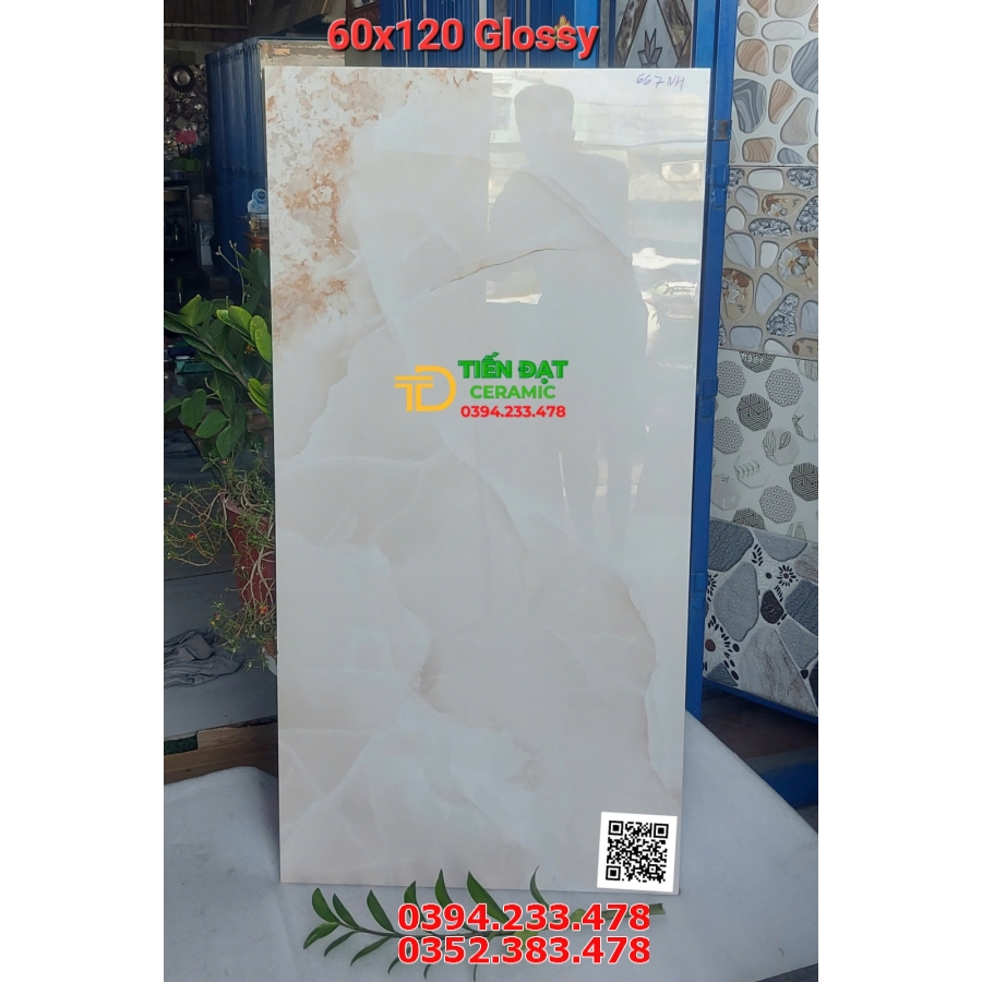 Gạch Lát Nền 60x120 Đá Bóng Kiếng Kim Cương Mẫu Mới