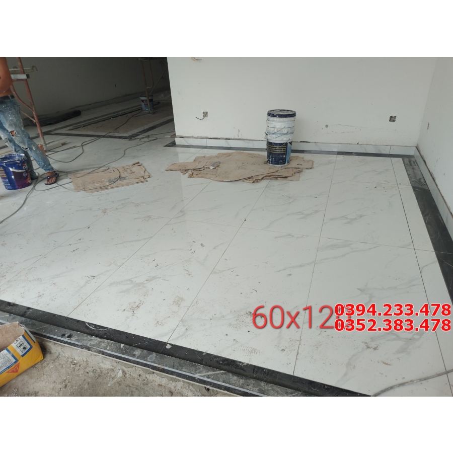 Đá Marble Cao Cấp 60x120 Ốp Lát Trắng Vân Khói Giá Rẻ