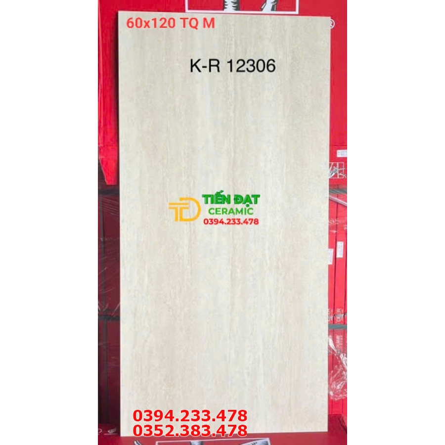 Gạch Lát Nền 60xx120 Đá Mờ TQ Vân Vàng Giả Gỗ