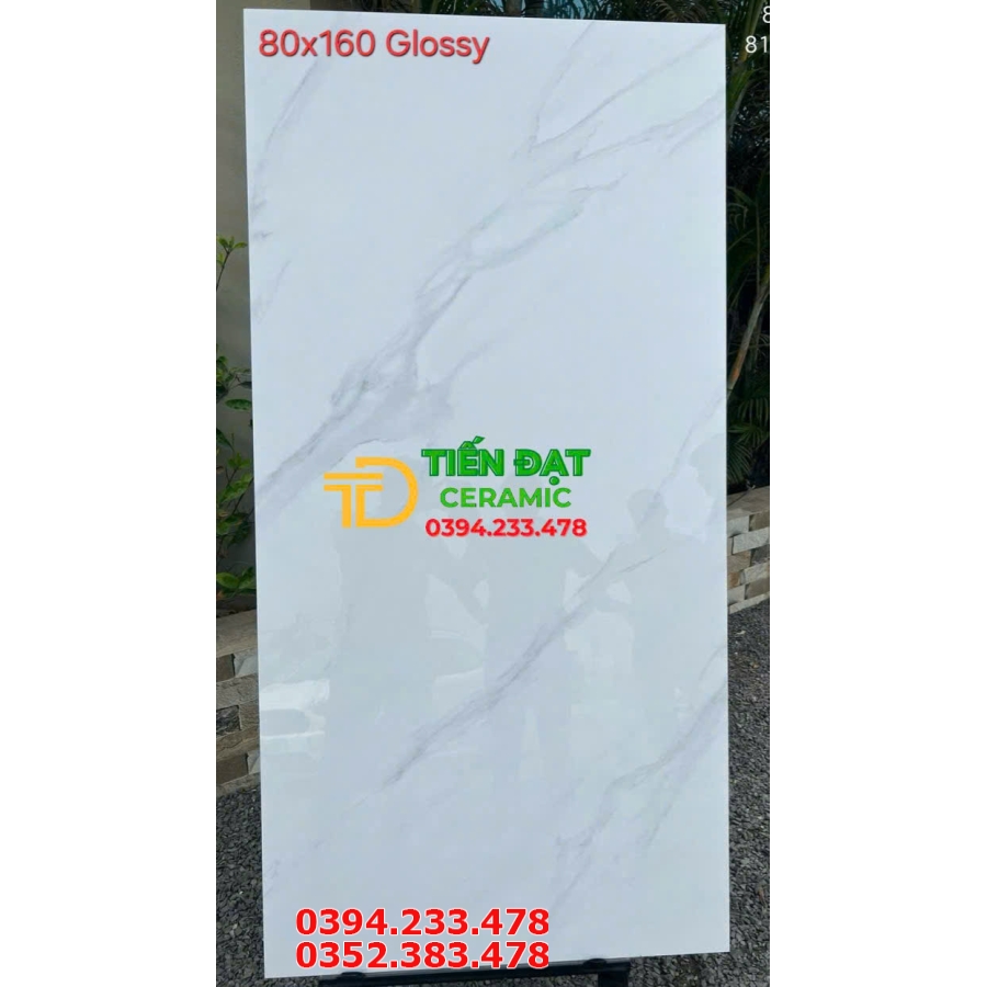 Gạch Lát Nền 80x160 Khổ Lớn Trắng Vân Khói Giá Rẻ