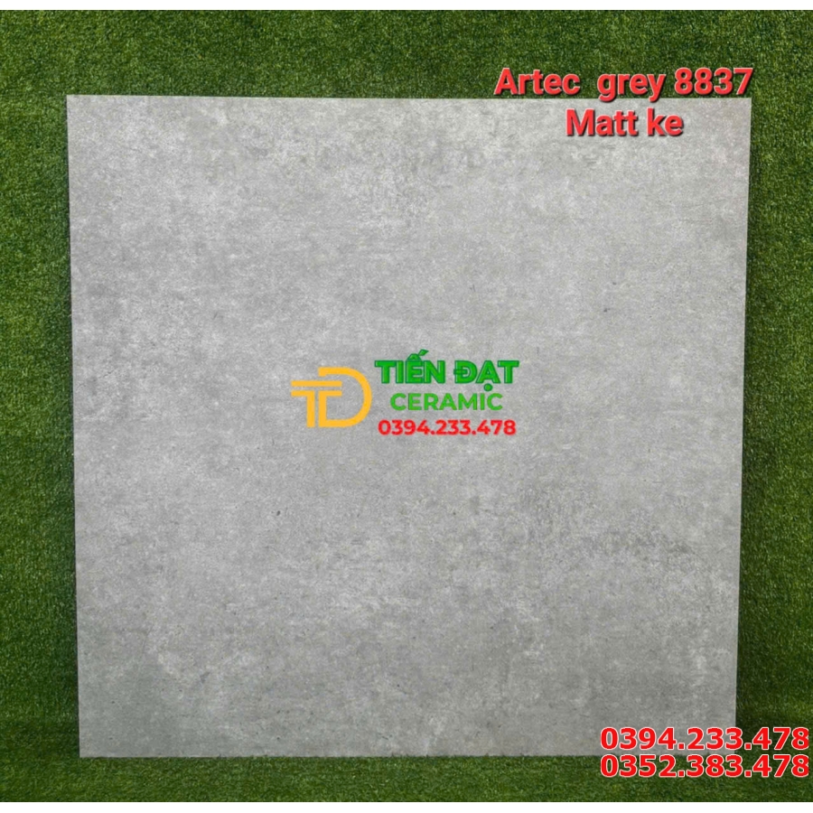 Gạch Lát Nền 80x80 Ấn Độ Đá Mờ Vân Xám Xi Măng 