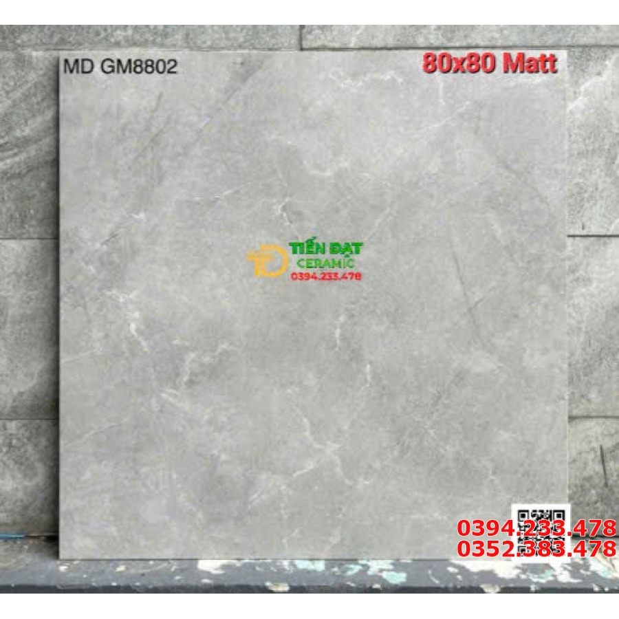 Gạch Lát Nền 80x80 Đá Mờ Matt Mỹ Đức Cao Cấp 