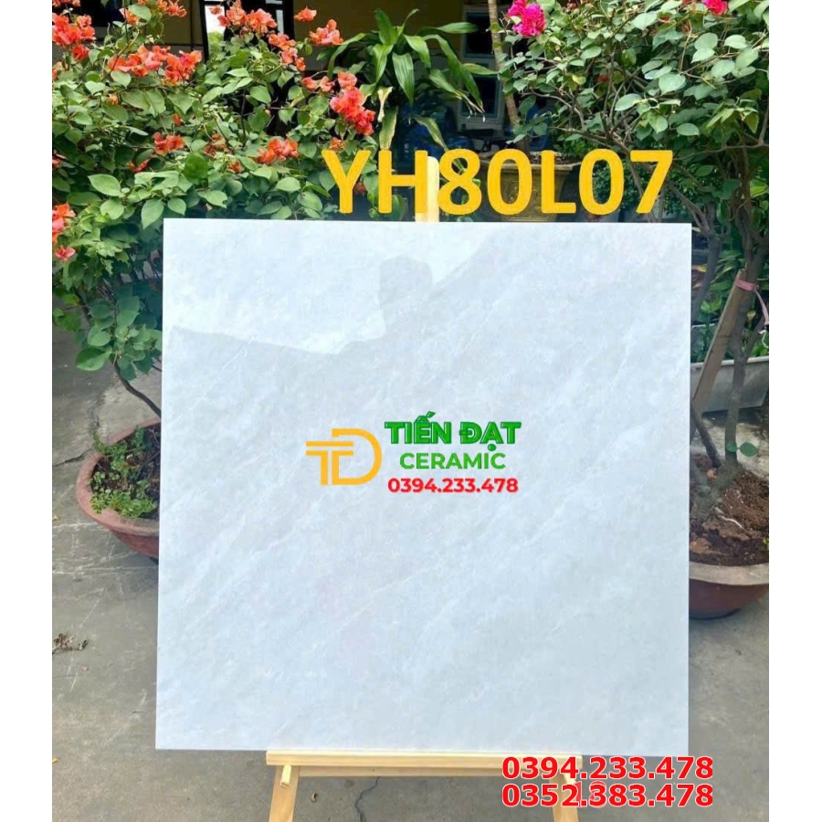 Gạch Lát Nền 80x80 Vân Xám Đá TQ Bóng Kiếng