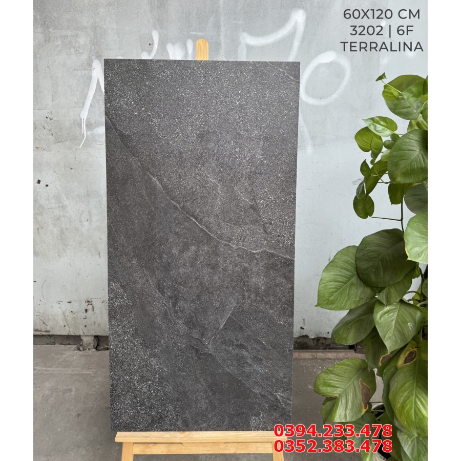 Gạch Lát Nền Cao Cấp 60x120 Đá Mờ Vân Xám 