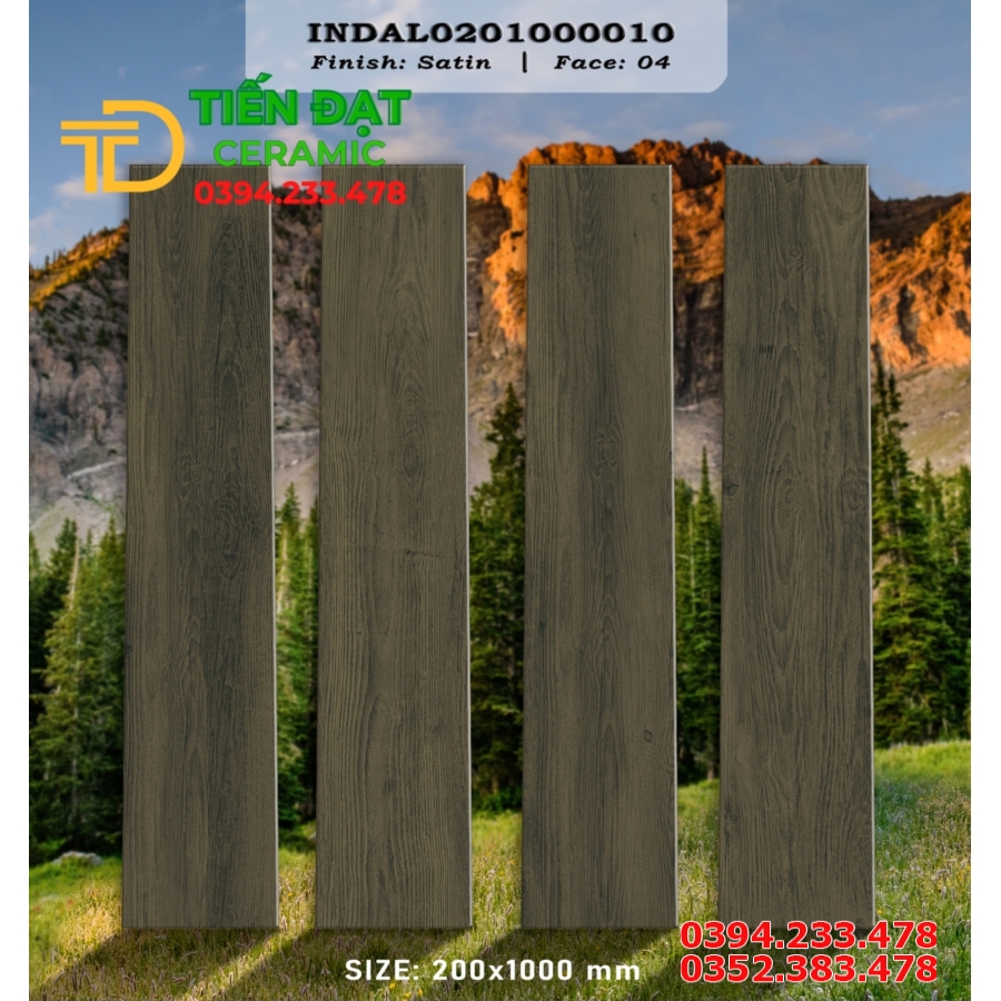 Gạch Lát Nền Giả Gỗ 20x100 Vân Xám Cao Cấp