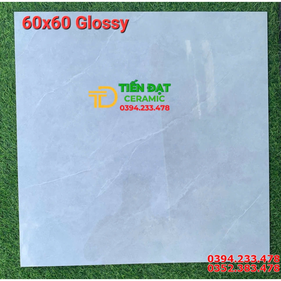 Gạch Lát Nền Phòng Khách 60x60 Xám Đá Xả Kho Giá Rẻ