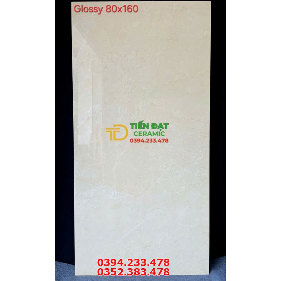 Gạch Lát Nền Phòng Khách 80x160 Vân Vàng Kem