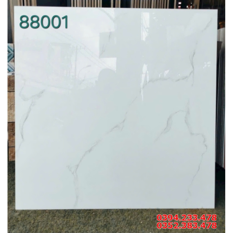 Gạch Lát Nền Phòng Ngủ 80x80 Trắng Vân Khói Mẫu Mới