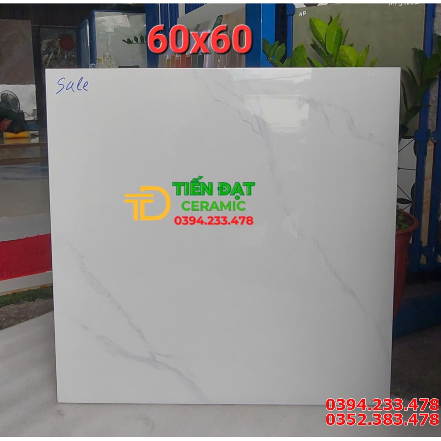 Gạch Lát Nền Takao 60x60 Trắng Vân Kim Cương Xả Kho