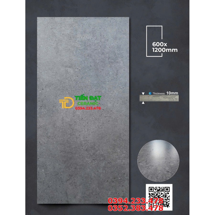 Gạch Lát Phòng Khách 60x120 Apodio Màu Xám Cao Cấp