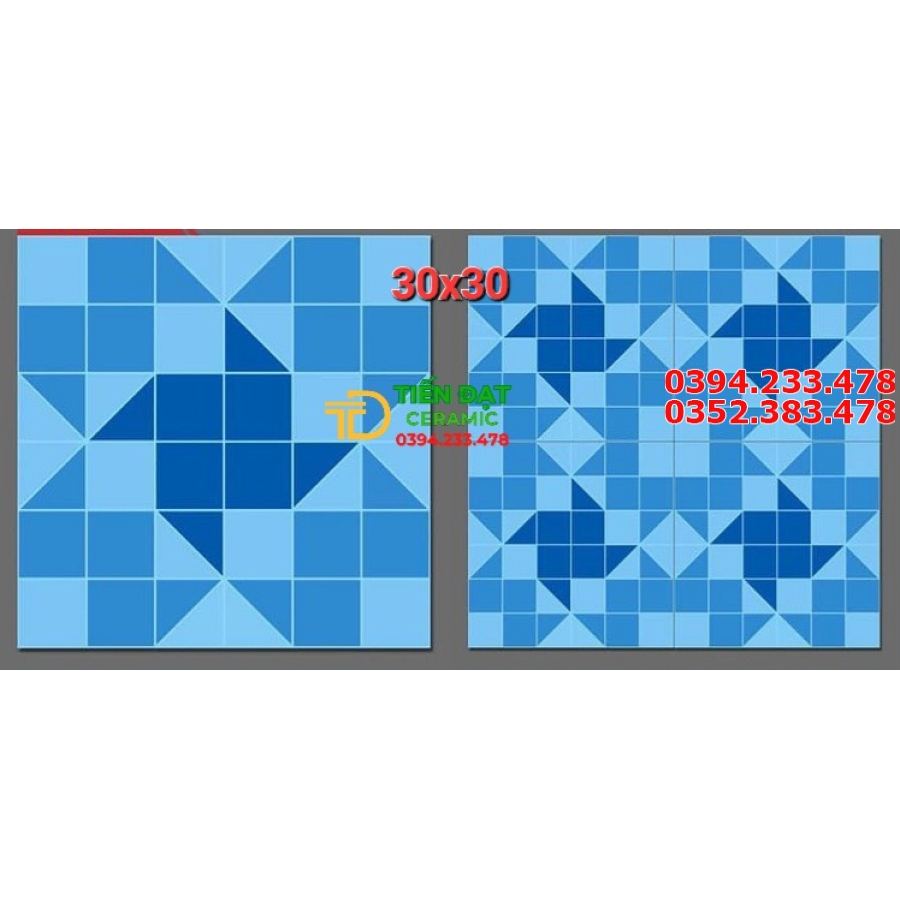 Gạch Men Gốm 30x30 Mosaic Ốp Lát Hồ Bơi Giá Rẻ