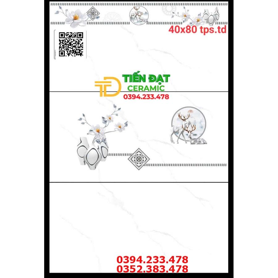 Gạch Men Ốp lát 40x80 Vân Xám Đậm Nhạt Xả Kho