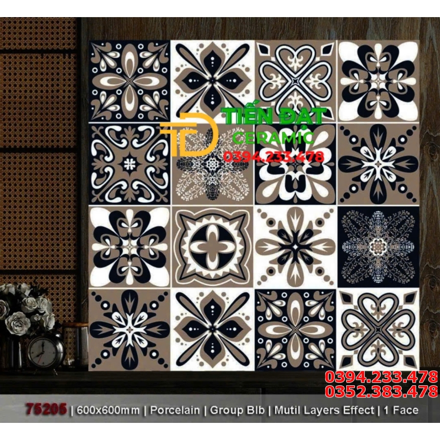 Gạch Mờ Matt 60x60 Lát Nền Hoa Văn Đẹp Rẻ