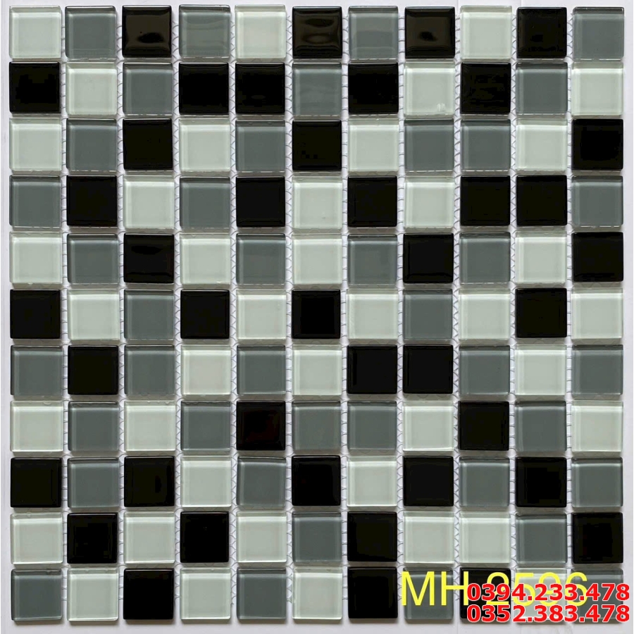 Gạch Mosaic 30x30 TQ Trang Trí Hạt Nhỏ Trắng Đen