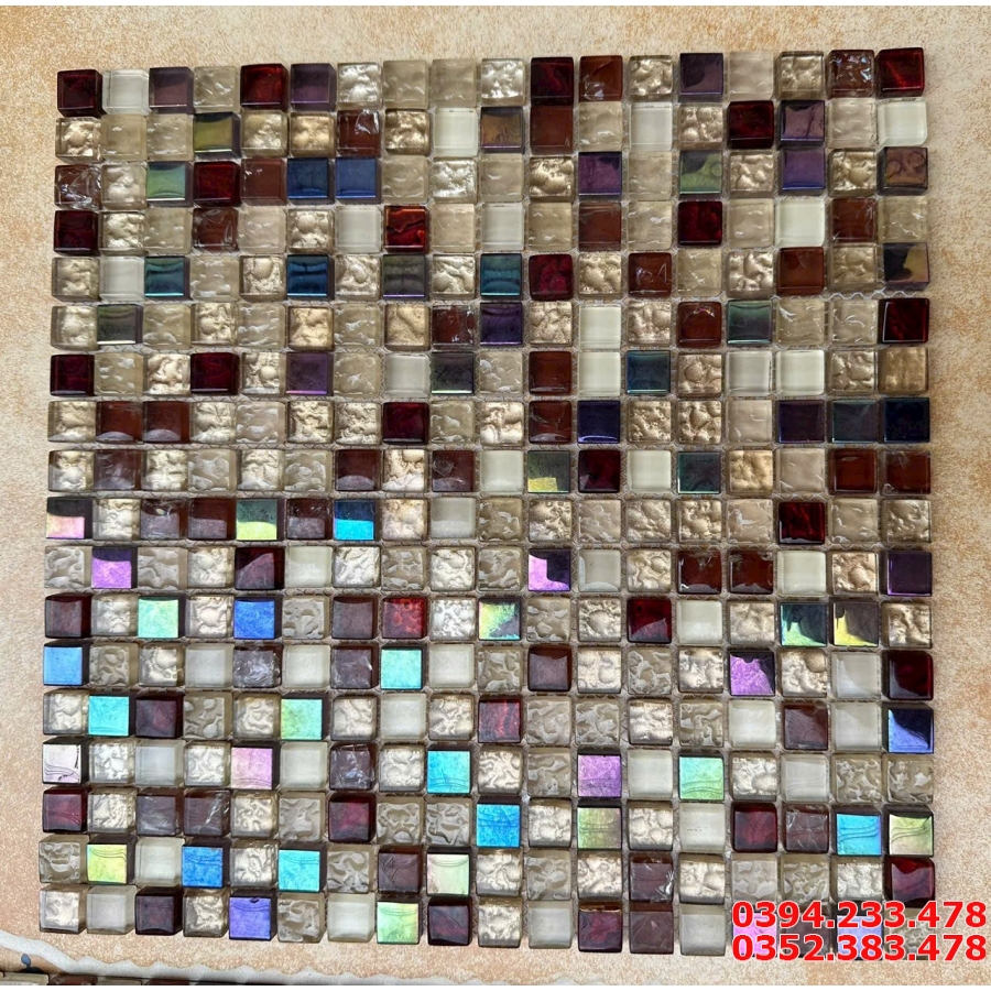 Gạch Mosaic Cao CẤp 240x30 Nhiều Mầu Quán Bar Karaoke