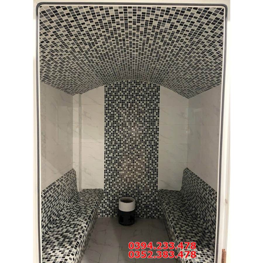 Gạch Mosaic 30x30 TQ Trang Trí Hạt Nhỏ Trắng Đen