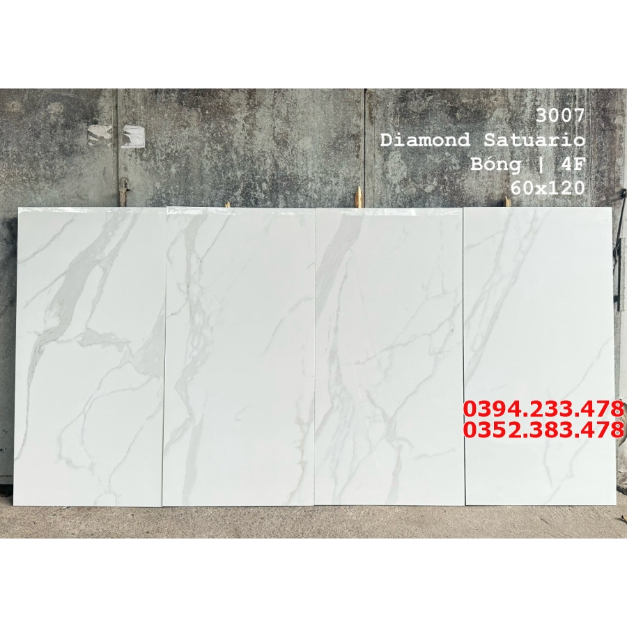 Gạch Nhập Khẩu 60x120 Trắng Vân Mây Ốp Tường