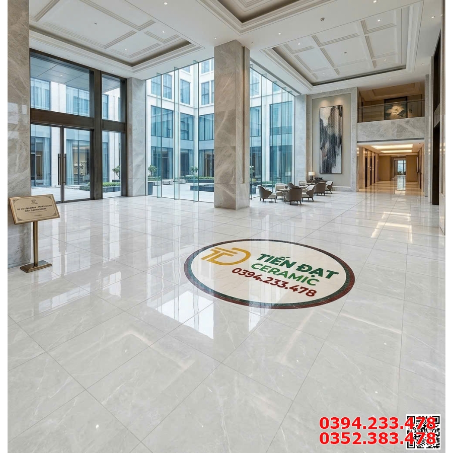 Gạch Đá Marble 100x100 Nhập Khẩu Ốp Lát Khách Sạn Lớn