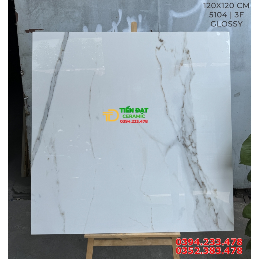 Gạch Khổ Lớn Ốp Lát Khách Sạn 120x120 Vân Đá Ngọc Thạch 