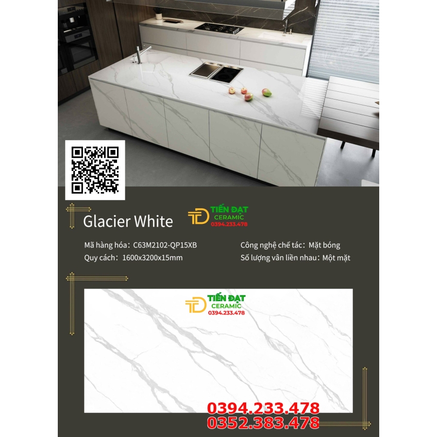 Gạch Ốp Lát Trung Quốc 160x320 Trắng Nguyên Khối