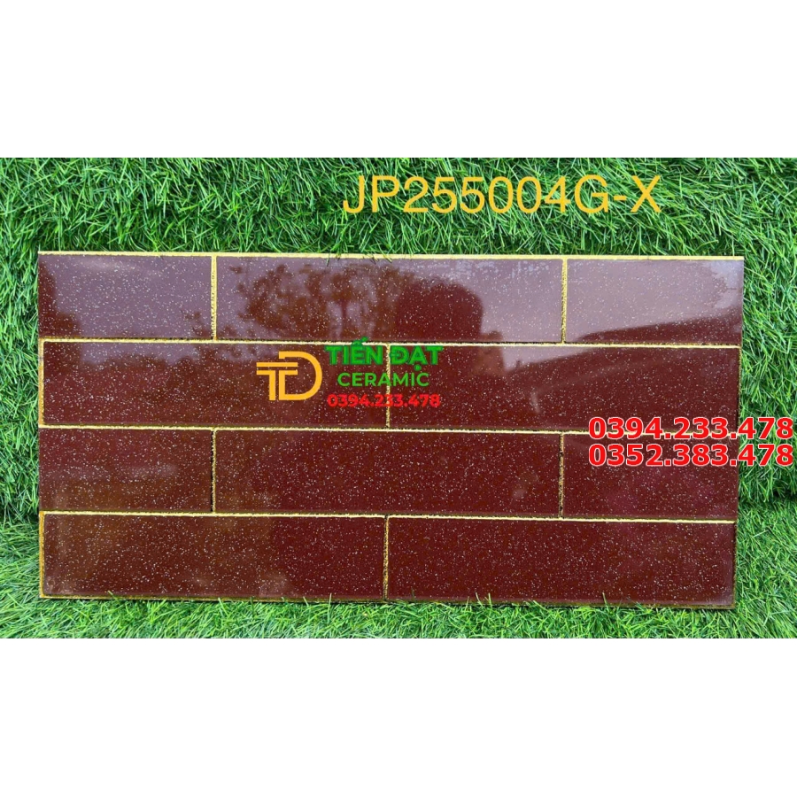 Gạch Nhập Khẩu TQ 25x50 Đỏ Trang Trí Cao Cấp