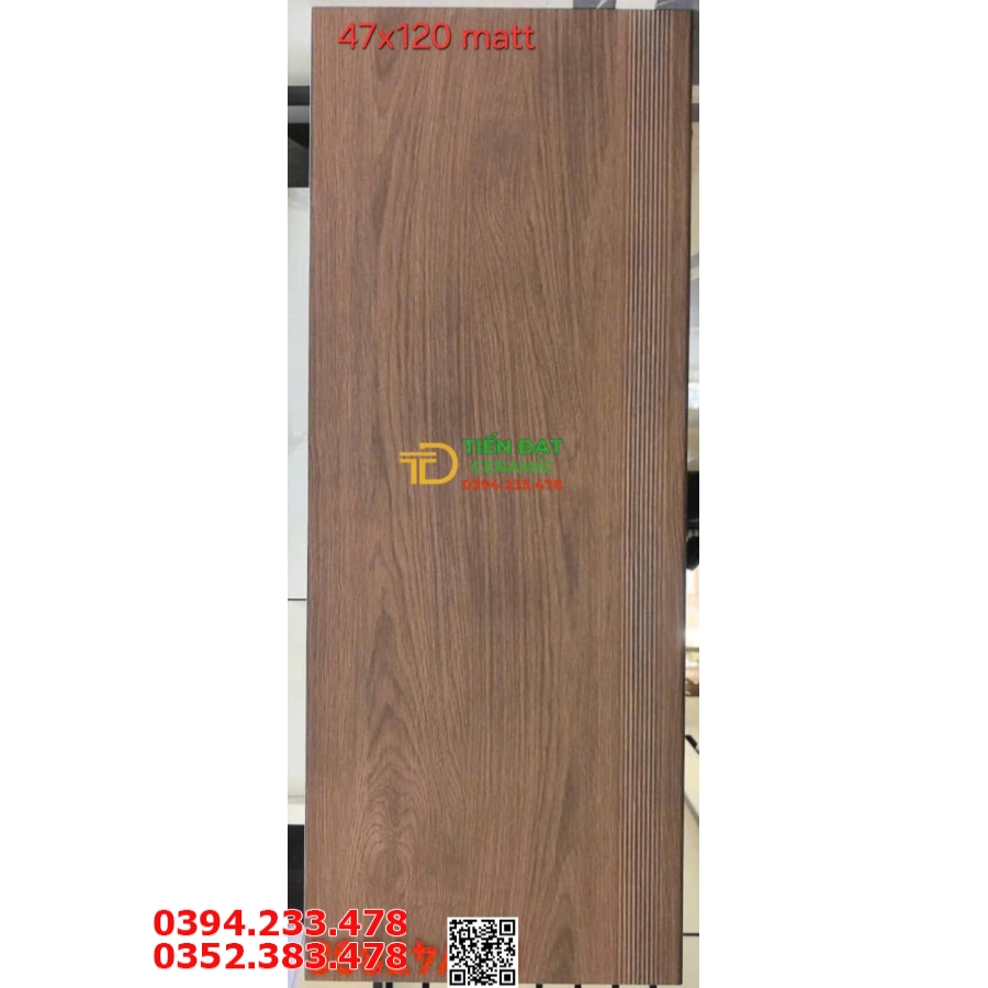 Gạch Nhập Khẩu TQ 47x120 Gạch Gỗ Vân Nâu Lót Cầu Thang