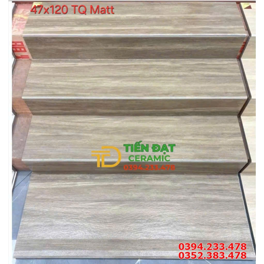 Gạch Nhập Khẩu TQ 47x120 Vân Gỗ Ốp Lát Cầu Thang