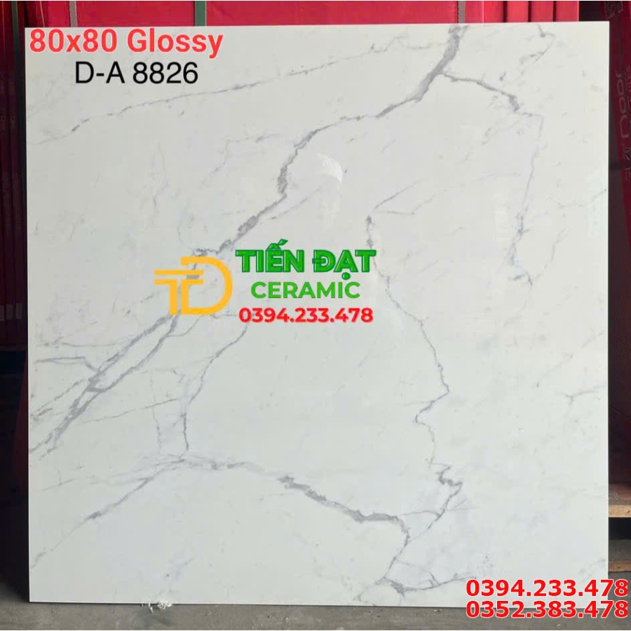 Gạch Nhập Khẩu TQ 80x80 Trắng Vân Xám Cao Cấp