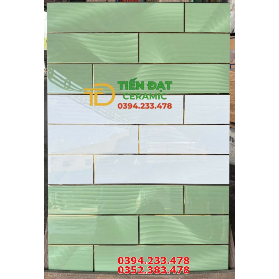 Gạch Nhũ Vàng TQ 30x60 Bộ Xanh Đậm Nhạt Cao Cấp