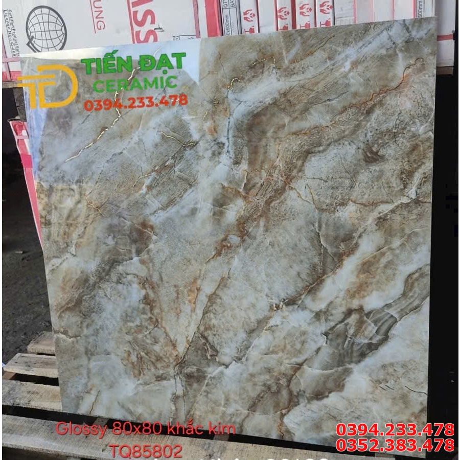 Gạch Khắc Kim TQ 80x80 Ốp Lát Khách Sạn Cao Cấp