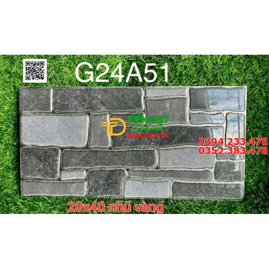 Gạch Nhũ Vàng TQ 20x40 Điểm Nhấn Cao Cấp