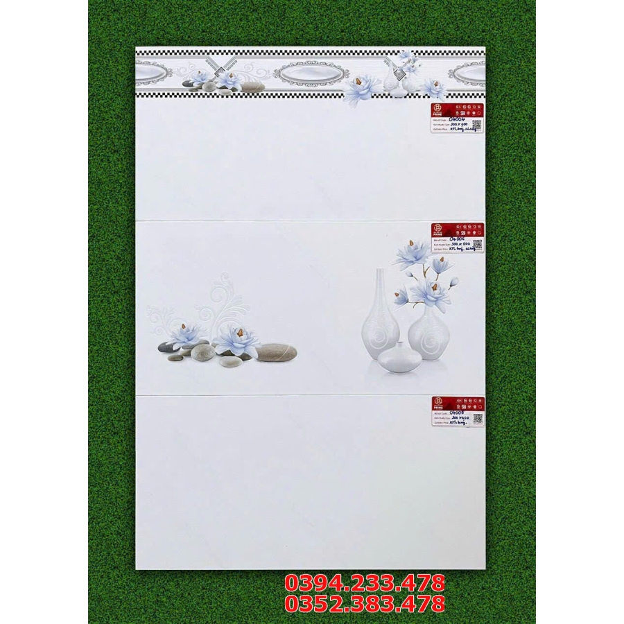 Gạch Ốp Lát 30x60 Trắng Trơn Bóng Kiếng Cao Cấp