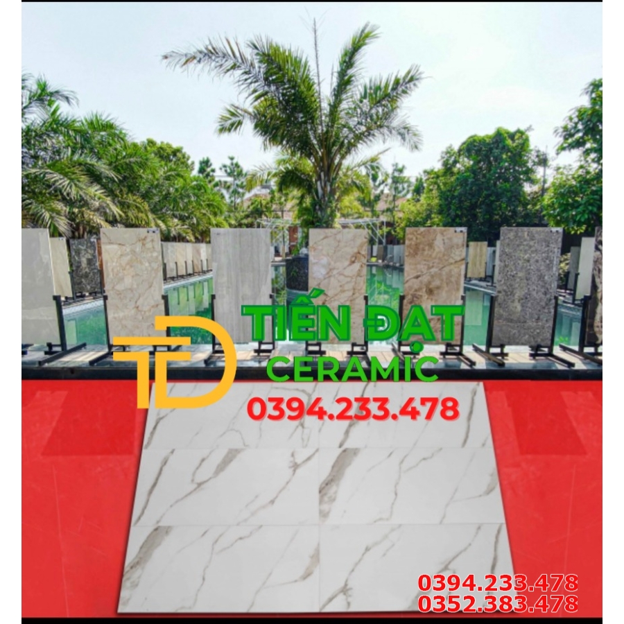 Gạch Bóng Kiếng 60x120 Trắng Vân Khói Sale Giá Rẻ