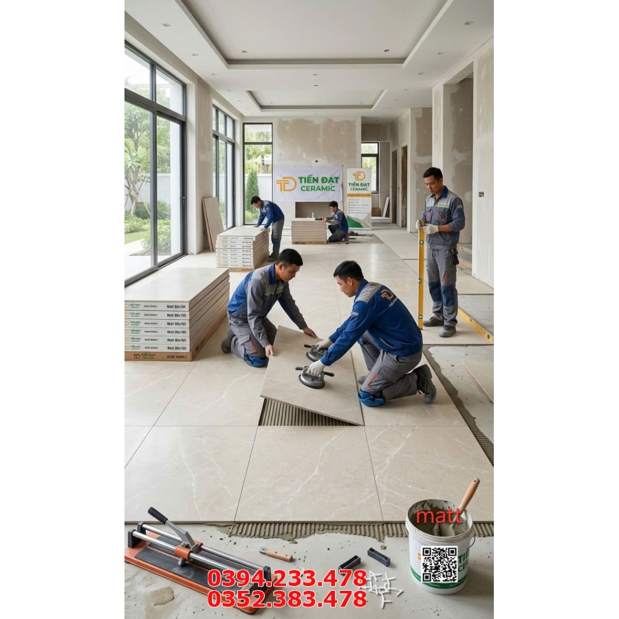 Tổng Kho Gạch Ấn Độ 80x160 Đá Mờ Tại Nguyễn Hữu Trí