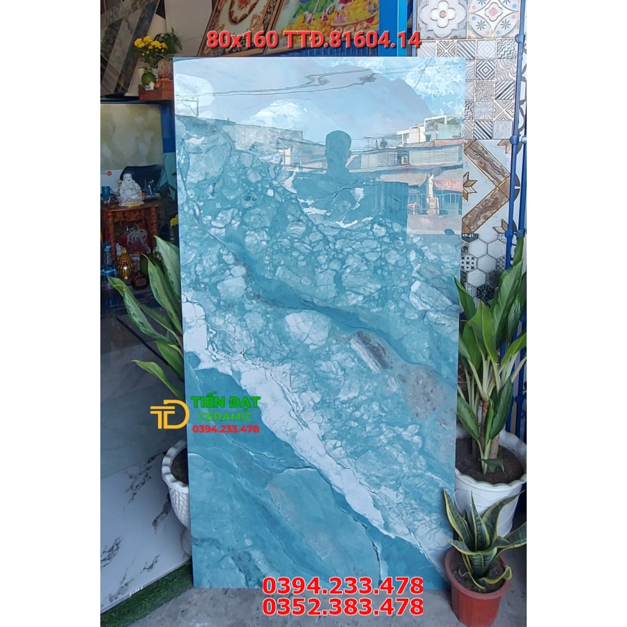 Đá Granite 80x160 Trắng Vân Khói Bóng Kiếng