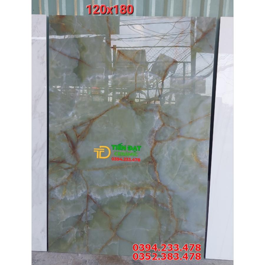 Gạch Ốp Lát Ấn Độ 120x180 Vân Xanh Ngọc Thạch 